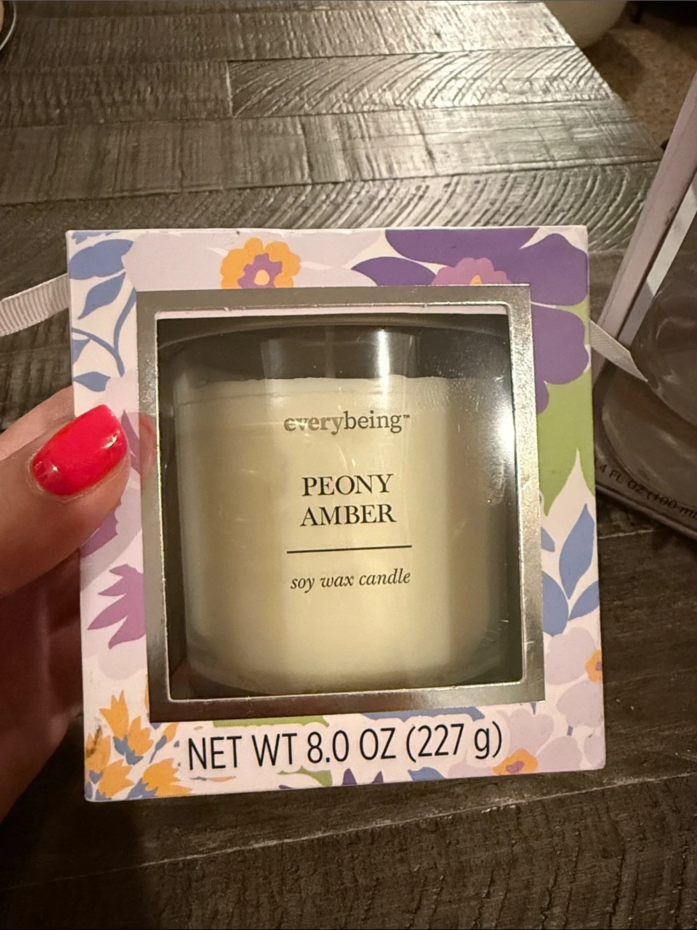 Peony Amber Soy Wax Candle & Reed Diffuser Gift Set - Pink Floral